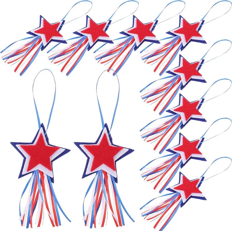 IMIKEYA 12pcs Non-Woven Fabric Independence Day Hanging Ornaments for Home and Party Decorations - Image 1